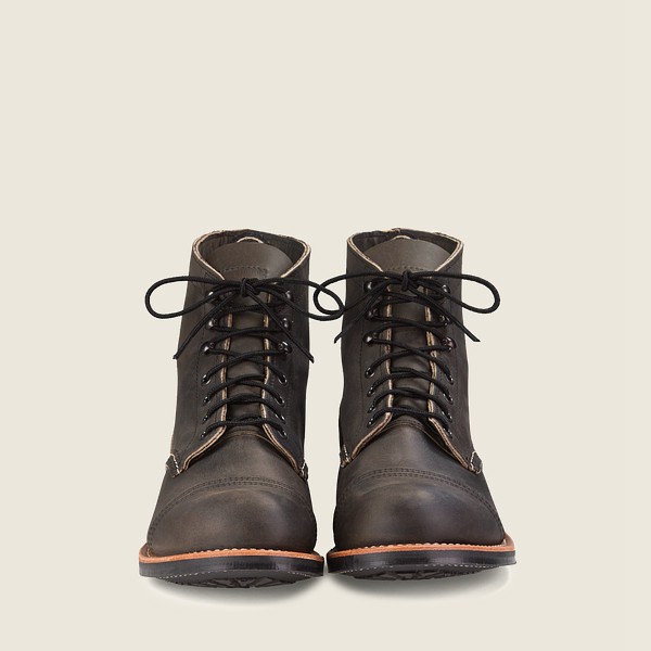 Red Wing Heritage Bot Erkek - Iron Ranger - 6-Inch Rough & Tough Deri - Koyu Gri - 21OWDICUM